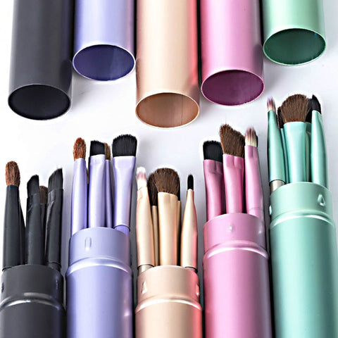 New 5pcs Professional Travel Portable Mini Eye Makeup Brushes Set Smudge Eyeshadow Eyeliner Eyebrow Brush Lip Make Up Brush kit