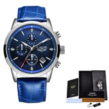 2020 LIGE Men Watches Top Luxury Brand Sport Quartz Watch Men Chronograph Waterproof Wrist Watch Man Stainless Steel Date Clock