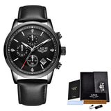 2020 LIGE Men Watches Top Luxury Brand Sport Quartz Watch Men Chronograph Waterproof Wrist Watch Man Stainless Steel Date Clock