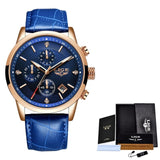 2020 LIGE Men Watches Top Luxury Brand Sport Quartz Watch Men Chronograph Waterproof Wrist Watch Man Stainless Steel Date Clock