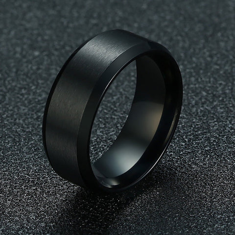 ZORCVENS 2020 New Fashion 8mm Classic Ring Male 316L Stainless Steel Jewelry Wedding Ring For Man