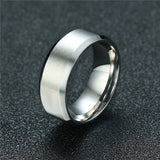 ZORCVENS 2020 New Fashion 8mm Classic Ring Male 316L Stainless Steel Jewelry Wedding Ring For Man