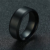 ZORCVENS 2020 New Fashion 8mm Classic Ring Male 316L Stainless Steel Jewelry Wedding Ring For Man