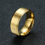 ZORCVENS 2020 New Fashion 8mm Classic Ring Male 316L Stainless Steel Jewelry Wedding Ring For Man