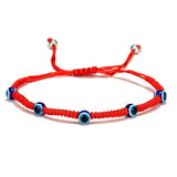 5 Style Hand Braided Lucky Red String Charm Bracelet Women Men Blue Evil Eye Round Beads Bracelet Fashion Friendship Jewelry
