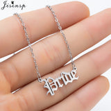 Hip Hop Art Letter Stainless Steel Necklace Gothic Punk Gross babygirl angel Baby princess prince Pendant Harajuku Necklace Gift