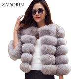 S-3XL Mink Coats Women 2020 Winter Top Fashion Pink FAUX Fur Coat Elegant Thick Warm Outerwear Fake Fur Jacket Chaquetas Mujer