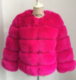 S-3XL Mink Coats Women 2020 Winter Top Fashion Pink FAUX Fur Coat Elegant Thick Warm Outerwear Fake Fur Jacket Chaquetas Mujer