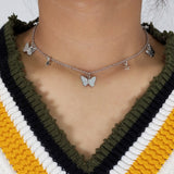 Small Animal Butterfly Stars Chain Necklaces for Women Hot Sale Gold Silver Color Clavicle Chain Necklaces Jewelry Accessories