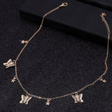Small Animal Butterfly Stars Chain Necklaces for Women Hot Sale Gold Silver Color Clavicle Chain Necklaces Jewelry Accessories