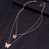 Small Animal Butterfly Stars Chain Necklaces for Women Hot Sale Gold Silver Color Clavicle Chain Necklaces Jewelry Accessories