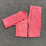 2pcs/set Vital Women Sport Suit Yoga Set Gym Workout Clothes Long Sleeve Fitness Crop Top + High Waist Energy Seamless Leggings