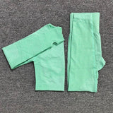 2pcs/set Vital Women Sport Suit Yoga Set Gym Workout Clothes Long Sleeve Fitness Crop Top + High Waist Energy Seamless Leggings