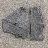 2pcs/set Vital Women Sport Suit Yoga Set Gym Workout Clothes Long Sleeve Fitness Crop Top + High Waist Energy Seamless Leggings