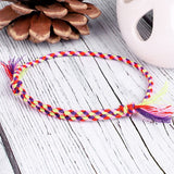 Meetvii Lucky Tibetan String Bracelets & Bangles for Women Men Handmade Tassel Knots Thread Rope Bracelet Ethnic Jewelry