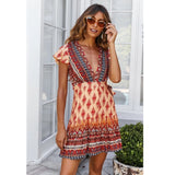 Women Boho Beach Dress Sleeveless Floral V Neck Strappy Summer Dresses Casual Loose Sundress Short Dress Vestidos Hot 29 Styles
