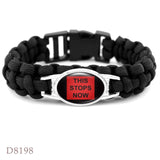 Infinity Love Support the Black All Black Lives Matter I can't Breathe Not One More Heart Leather Mens Bracelets for Women