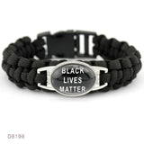 Infinity Love Support the Black All Black Lives Matter I can't Breathe Not One More Heart Leather Mens Bracelets for Women