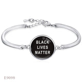 Infinity Love Support the Black All Black Lives Matter I can't Breathe Not One More Heart Leather Mens Bracelets for Women