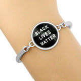 Infinity Love Support the Black All Black Lives Matter I can't Breathe Not One More Heart Leather Mens Bracelets for Women