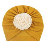 New Flower Baby Hat for Girls Princess Velvet Baby Beanie Elastic Toddler Baby Turban Hats Infant Girl Cap 20 Colors