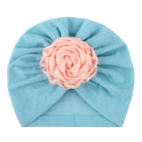 New Flower Baby Hat for Girls Princess Velvet Baby Beanie Elastic Toddler Baby Turban Hats Infant Girl Cap 20 Colors