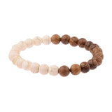 8mm New Natural Wood Beads Bracelets Men Black Ethinc Meditation White Bracelet Women Prayer Jewelry Yoga Bracelet Homme