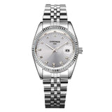 Couple Watch Diamond Women's Watch Luxury Gold LadyLover Stainless Steel Quartz Waterproof Wristwatches for Men Analog Auto Date