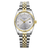 Couple Watch Diamond Women's Watch Luxury Gold LadyLover Stainless Steel Quartz Waterproof Wristwatches for Men Analog Auto Date