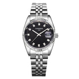 Couple Watch Diamond Women's Watch Luxury Gold LadyLover Stainless Steel Quartz Waterproof Wristwatches for Men Analog Auto Date