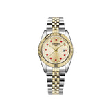 Couple Watch Diamond Women's Watch Luxury Gold LadyLover Stainless Steel Quartz Waterproof Wristwatches for Men Analog Auto Date