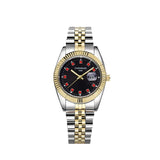 Couple Watch Diamond Women's Watch Luxury Gold LadyLover Stainless Steel Quartz Waterproof Wristwatches for Men Analog Auto Date