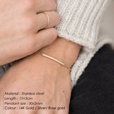 eManco Not Darken 316L Stainless Steel Bracelets for women Adjustable Chain Charm Bracelets women Minimalist Bracelet Jewellery