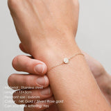 eManco Not Darken 316L Stainless Steel Bracelets for women Adjustable Chain Charm Bracelets women Minimalist Bracelet Jewellery