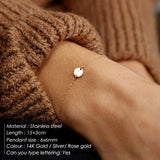 eManco Not Darken 316L Stainless Steel Bracelets for women Adjustable Chain Charm Bracelets women Minimalist Bracelet Jewellery