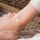 eManco Not Darken 316L Stainless Steel Bracelets for women Adjustable Chain Charm Bracelets women Minimalist Bracelet Jewellery