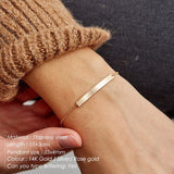 eManco Not Darken 316L Stainless Steel Bracelets for women Adjustable Chain Charm Bracelets women Minimalist Bracelet Jewellery