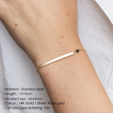 eManco Not Darken 316L Stainless Steel Bracelets for women Adjustable Chain Charm Bracelets women Minimalist Bracelet Jewellery