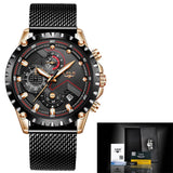 LIGE Top Brand Luxury Mens Fashion Watch Men Sport Waterproof Quartz Watches Men All Steel Army Military Watch Relogio Masculino
