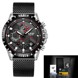 LIGE Top Brand Luxury Mens Fashion Watch Men Sport Waterproof Quartz Watches Men All Steel Army Military Watch Relogio Masculino