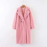 Autumn Winter Women Beige Teddy Coat Stylish Female Thick Warm Cashmere Jacket Casual Girls Streetwear