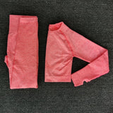 Women Seamless yoga set Fitness Sports Suits GYM Cloth Yoga Long Sleeve Shirts High Waist Running Leggings Workout Pants Shirts