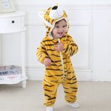 Baby Rompers Winter Kigurumi Lion Costume For Girls Boys Toddler Animal Jumpsuit Infant Clothes Pyjamas Kids Overalls ropa bebes