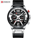 Wristwatch Mens CURREN 2019 Top Brand Luxury Sports Watch Men Fashion Leather Watches with Calendar for Men Black Male Clock