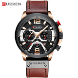 Wristwatch Mens CURREN 2019 Top Brand Luxury Sports Watch Men Fashion Leather Watches with Calendar for Men Black Male Clock