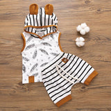 Newborn Clothes Kids Clothes Girls Clothes Baby Girl Clothes Baby Boy Clothes Feather T shirt Tops Strip Pants Free Ship Z4