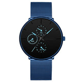 Fashion Mens Business Black Watches Luxury Stainless Steel Ultra Thin Mesh Belt Quartz Men Wrist Watch Casual Classic Male Watch