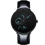 Fashion Mens Business Black Watches Luxury Stainless Steel Ultra Thin Mesh Belt Quartz Men Wrist Watch Casual Classic Male Watch