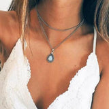 Women Gold Color Chain Star Choker Necklace Collana Kolye Bijoux Collares Mujer gargantilha Collier Femme