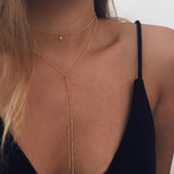 Women Gold Color Chain Star Choker Necklace Collana Kolye Bijoux Collares Mujer gargantilha Collier Femme